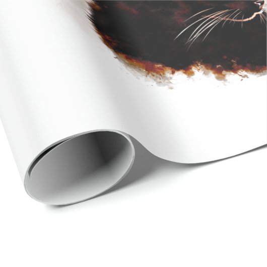 Steampunkkatze Geschenkpapier (Rolleneckpunkt)