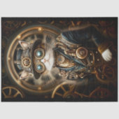 Steampunkkatze in formaler, einheitlicher G4L-Deco Seidenpapier (Vorderseite)