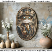 Steampunkkatze in formaler, einheitlicher G4R-Deco Seidenpapier