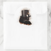 Steampunkkatze Runder Aufkleber (Tasche)