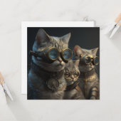 Steampunkkatzen Karte (Vorderseite/Rückseite Beispiel)