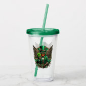 Steampunkklee am St. Patrick's Day Acryltrinkbecher (Rückseite)