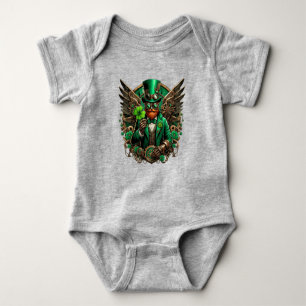 Steampunkklee am St. Patrick's Day Baby Strampler
