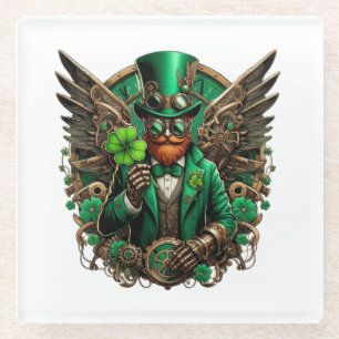 Steampunkklee am St. Patrick's Day Glasuntersetzer