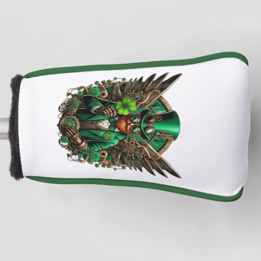 Steampunkklee am St. Patrick's Day Golf Headcover (Vorderseite)
