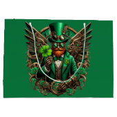 Steampunkklee am St. Patrick's Day Große Geschenktüte (Rückseite)