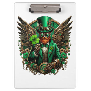 Steampunkklee am St. Patrick's Day Klemmbrett