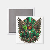 Steampunkklee am St. Patrick's Day Magnet (Vorderseite/Rückseite)