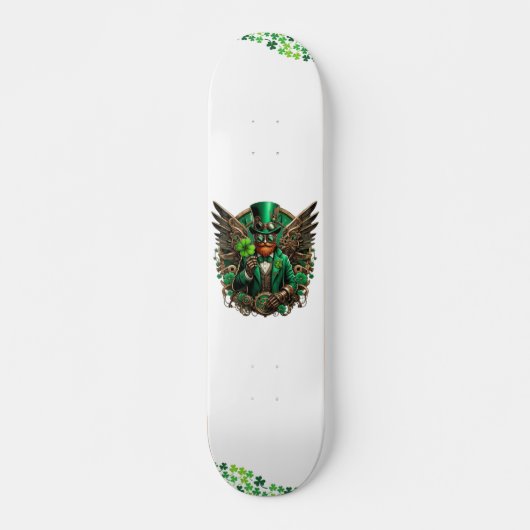 Steampunkklee am St. Patrick's Day Skateboard (Vorne)