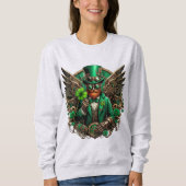 Steampunkklee am St. Patrick's Day Sweatshirt (Vorderseite)