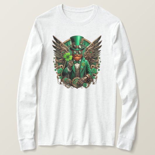 Steampunkklee am St. Patrick's Day T-Shirt (Design vorne)