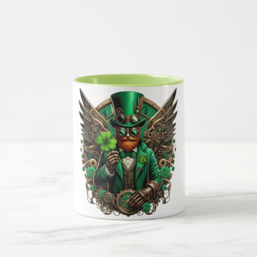 Steampunkklee am St. Patrick's Day Tasse (Zentrum)