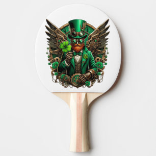 Steampunkklee am St. Patrick's Day Tischtennis Schläger