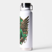 Steampunkklee am St. Patrick's Day Trinkflasche (Rückseite)