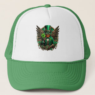 Steampunkklee am St. Patrick's Day Truckerkappe