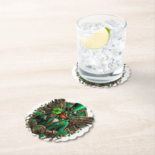 Steampunkklee am St. Patrick's Day Untersetzer (Vor Ort)