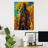 Steampunkkrieger in Rüstung | AI Art Poster (Heimbüro)