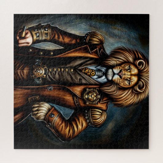 SteampunkLöwe in einem Anzug Puzzle (Horizontal)