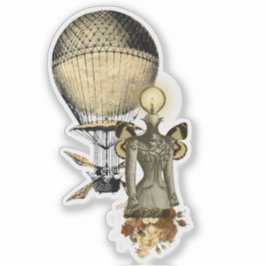 Steampunkmaschine für Frauen Aufkleber