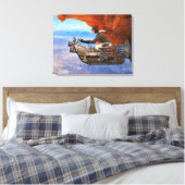 Steampunkmaschine Leinwanddruck (Insitu (Schlafzimmer))