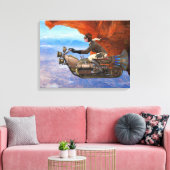 Steampunkmaschine Leinwanddruck (Insitu (Wohnzimmer))