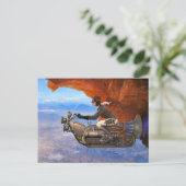 Steampunkmaschine Postkarte (Stehend Vorderseite)