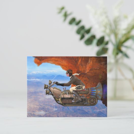 Steampunkmaschine Postkarte (Stehend Vorderseite)