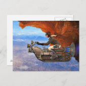 Steampunkmaschine Postkarte (Vorne/Hinten)