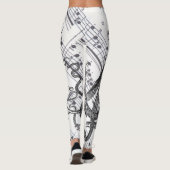 Steampunkmusik nautischer Vintager Oktopus Leggings (Rückseite)