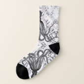 Steampunkmusik nautischer Vintager Oktopus Socken (Links - Außen)