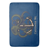 Steampunkoktopus über Anker Badematte (Vorderseite Vertikal)