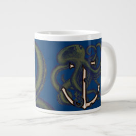 Steampunkoktopus über Anker Jumbo-Tasse