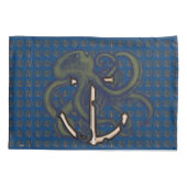 Steampunkoktopus über Anker Kissenbezug (Rückseite)