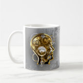 Steampunkopf mit Manometer Kaffeetasse (Links)