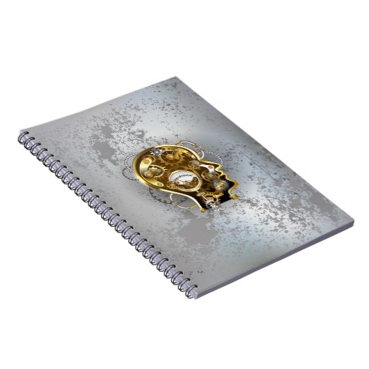 Steampunkopf mit Manometer Notizblock (Rechte Seite)