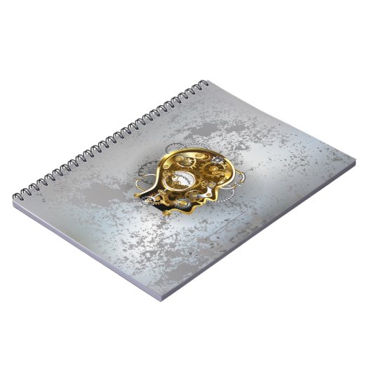 Steampunkopf mit Manometer Notizblock (Linke Seite)