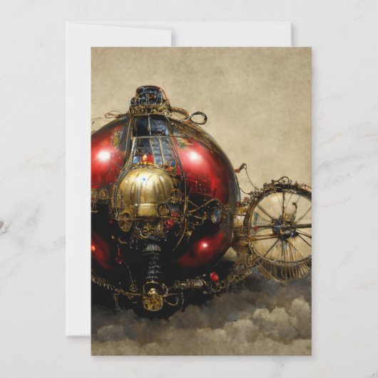 Steampunkornament mit Rädern Dankeskarte (Vorderseite)