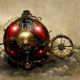 Steampunkornament mit Rädern Dankeskarte
