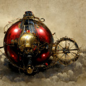 Steampunkornament mit Rädern Dankeskarte