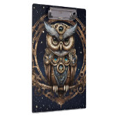 Steampunkowl gegen den Sternenhimmel Klemmbrett (Rechts)