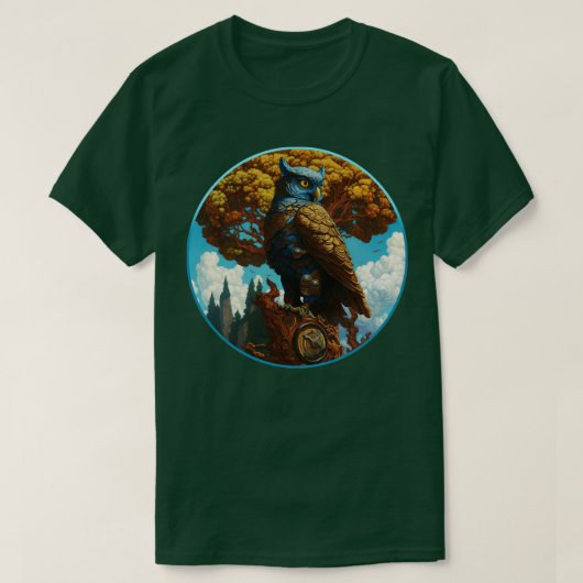Steampunkowl von einem Baum T-Shirt (Design vorne)