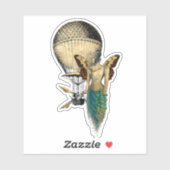 Steampunkpfau- und Flammmaschine Aufkleber (Blatt)