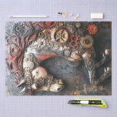 Steampunkrost-Rostpferd mit Gängen Seidenpapier (Handwerk)