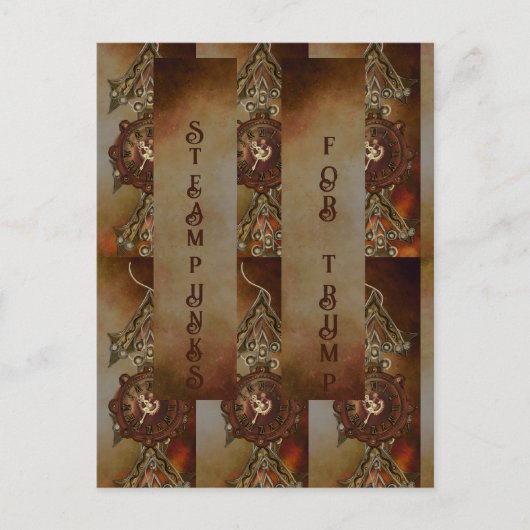 STEAMPUNKS FÜR TRUMP POSTKARTE (Vorderseite)