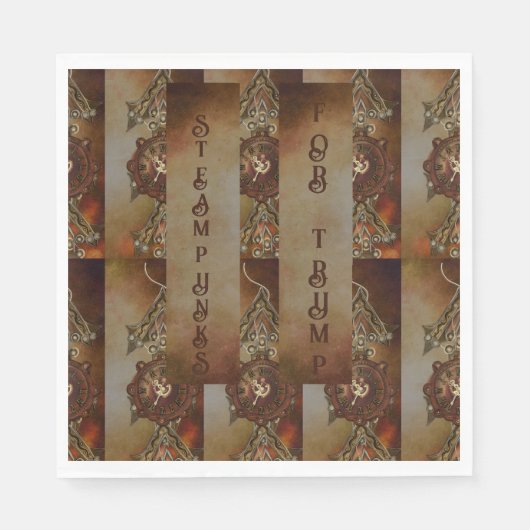 STEAMPUNKS FÜR TRUMP SERVIETTE (Vorderseite)