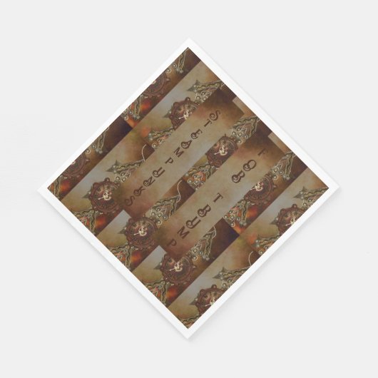 STEAMPUNKS FÜR TRUMP SERVIETTE (Ecke)