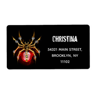 Steampunkspinne auf schwarz