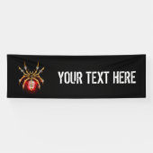 Steampunkspinne auf schwarz banner (Horizontal)