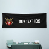 Steampunkspinne auf schwarz banner (Messeveranstaltung)