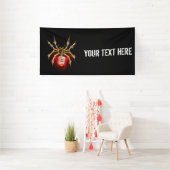 Steampunkspinne auf schwarz banner (Insitu)